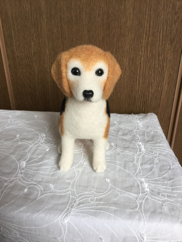羊毛フェルト 犬 ビーグル 1枚目の画像