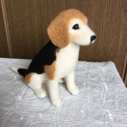 羊毛フェルト 犬 ビーグル 2枚目の画像