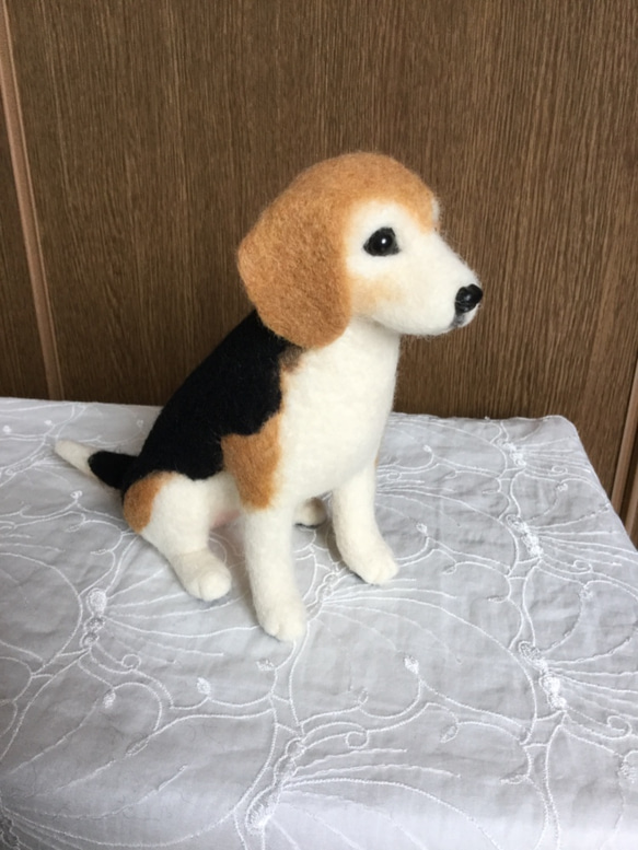 羊毛フェルト 犬 ビーグル 2枚目の画像