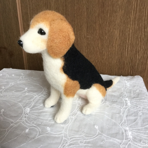 羊毛フェルト 犬 ビーグル 羊毛フェルト masapan 通販 7028765