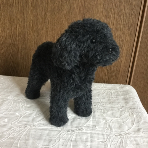 羊毛フェルト　トイプードル　ブラック 羊毛フェルト トイプードル ブラック