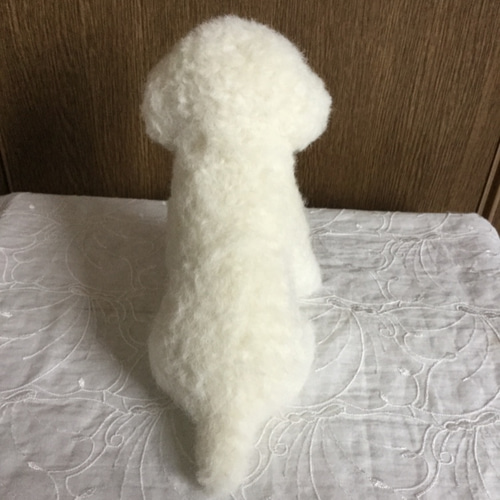 羊毛フェルト 犬 トイプードル 白 羊毛フェルト masapan 通販 羊毛フェルト 犬 トイプードル 白 羊毛フェルト masapan 通販
