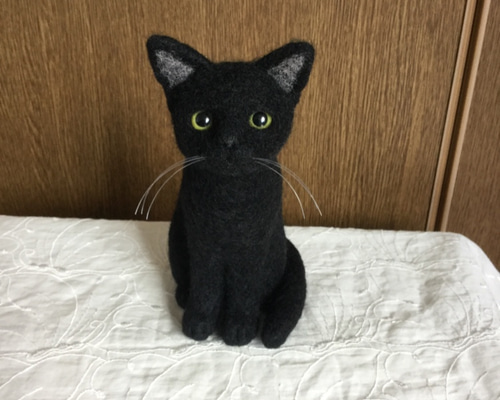 羊毛フェルト 黒猫 羊毛フェルト masapan 通販 7400822|Creema 羊毛フェルト 黒猫 羊毛フェルト masapan 通販 7400822|Creema