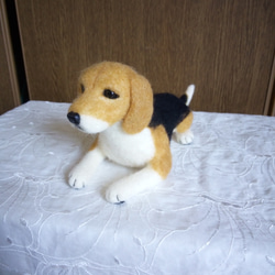 羊毛フェルト　犬　ビーグル 3枚目の画像