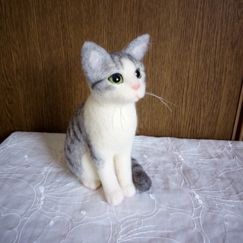 羊毛フェルト 猫 羊毛フェルト masapan 通販 8121733｜Creema