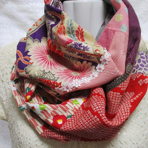 着物リメイク スヌード