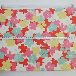 2Way♪前開き ピンク桜 長方形 44.5 × 34.5 cm♪防災頭巾カバー ・ 座布団カバー 和柄 2枚目の画像