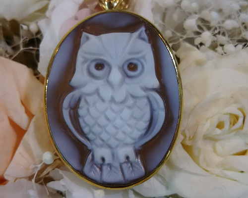 さかずきやまシェルカメオ CAMEO ブローチ 2WAY作家サイン入り美品 0_811b0627b79c1d0325009cefea8d