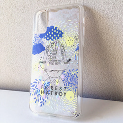 【Creema先行販売】グリッタースマホケース＊Forest HatBoy 4枚目の画像