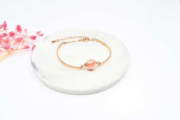 FH Gypsophila paniculata Rosegold Sliver Bracelet 1枚目の画像