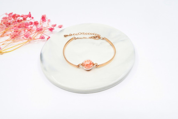 FH Gypsophila paniculata Rosegold Sliver Bracelet 2枚目の画像