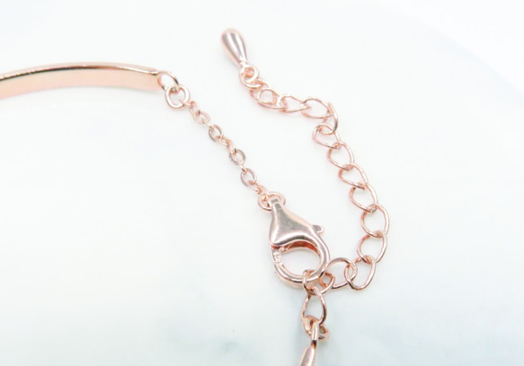 FH Gypsophila paniculata Rosegold Sliver Bracelet 3枚目の画像