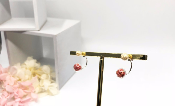 Moon Style 925SterlingSliver Earrings( 3 ways )月亮花球純銀耳環 滿天星 第2張的照片