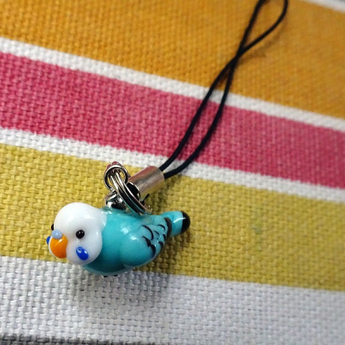 セキセイインコのストラップ （セキセイインコ ぬいぐるみ 小鳥