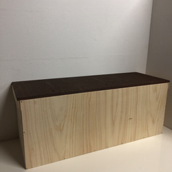 ウッドボックス 無塗装×ブラウン★ ロング 収納箱 BOX 8枚目の画像