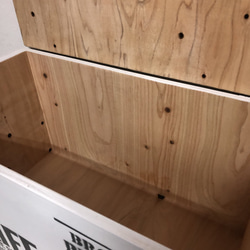 ウッドボックス ウッド 木製 WHITE×ウォルナット  収納可能箱 新品 6枚目の画像