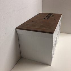 ウッドボックス ウッド 木製 WHITE×ウォルナット  収納可能箱 新品 7枚目の画像