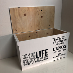 ウッドボックス 収納ボックス ウッド 木製 WHITE 収納可能箱 新品 5枚目の画像