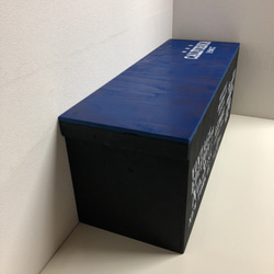 ウッドボックス BLACK×NAVY★ ロング 収納箱 BOX 7枚目の画像