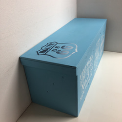 ウッドボックス ウッド ライトブルー★ ロング 収納箱 BOX お買い得!! 8枚目の画像