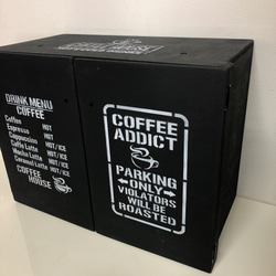 CAFE WOOD SHELF BOX！ BLACK 新品 未使用 3枚目の画像