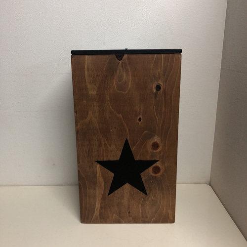 ウッドボックス ウッド ゴミ箱 トイレットペーパー収納可能箱 男前 2点セット！ ウッドボックス ウッド ゴミ箱 トイレットペーパー収納可能箱 男前 2点