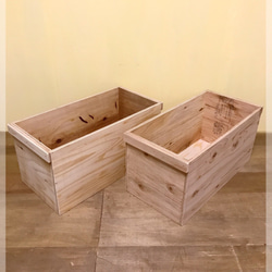 りんご箱風  国産材100％ 木製BOX 安全  4個セット 新品 4枚目の画像