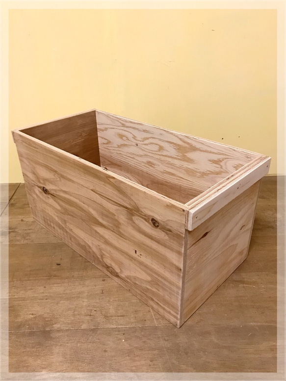 りんご箱風  国産材100％ 木製BOX 安全  4個セット 新品 5枚目の画像