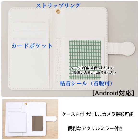 【全機種対応】フルーツ色々断面イラスト・iPhone Android 手帳型スマホケース 4枚目の画像