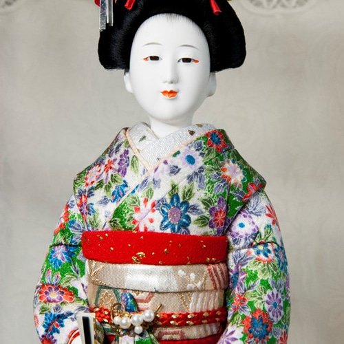 日本人形　木目込み人形　舞妓人形　在銘　時代箱付　C　6197 日本人形 木目込み人形 舞妓人形 在銘 時代箱付 C 6197 （女性