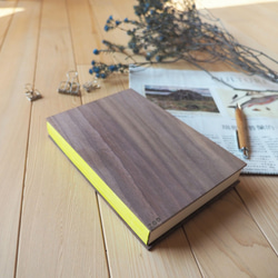 ノートブック*ウォールナットの木のスケッチブック*イエローハイウェイ 2枚目の画像