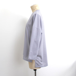 裾スリットカット&ソー　/　水色×白のストライプ 7枚目の画像