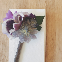 ⭐︎再販⭐︎【卒園式・入学式にも♪】紫パンジーのコサージュ 4枚目の画像
