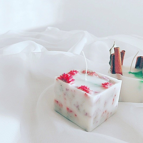 cubecandle*ボタニカルキャンドル*ソイキャンドル*ドライフラワー