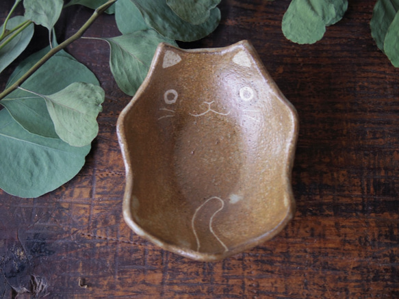 [SALE} クロネコ 豆皿 1枚目の画像