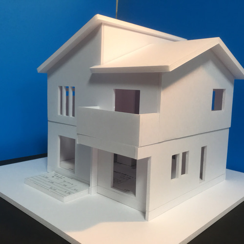 建築模型　住宅　1/50 1/50白地分解型模型 1 - 建築模型の館