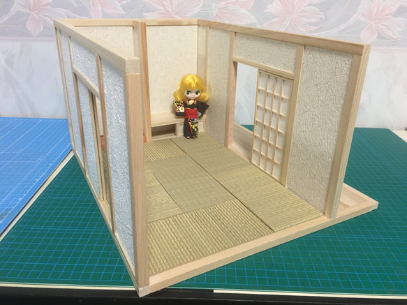【送料込み】ジオラマ 1/12サイズ ドールハウス 定番の和室 旅館 ⑥ 送料込み】ジオラマ 1/12サイズ ドールハウス 定番の和室 旅館