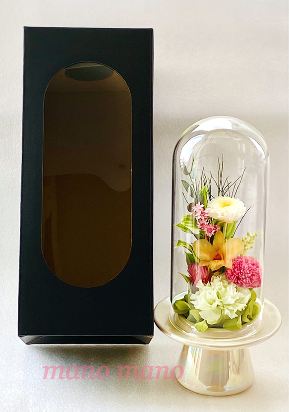 ガラスドーム仏花　花鈴（かりん） 3枚目の画像