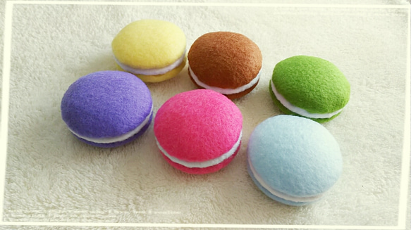 フェルトのマカロン 6こセット おもちゃ・人形 potittona 通販 8052275