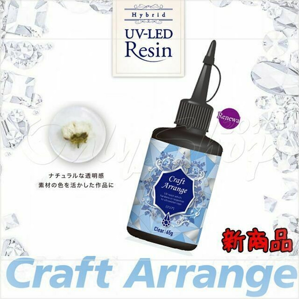 【Creema最安値　65g 3本】<リニューアル品 >日本製 クラフトアレンジUV-LED レジン 65g 6枚目の画像