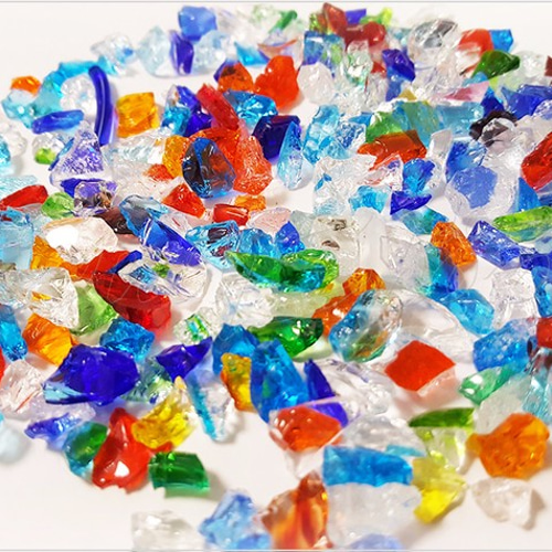 琉球ガラスカレット大量 琉球ガラスのかけら カレット 小粒 3色セット : りゅうか商事