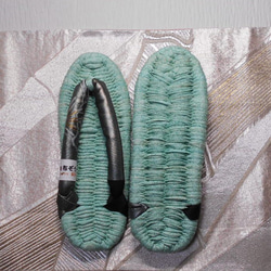 布ぞうり　室内履き　きもの地（正絹）　手編み　 2枚目の画像