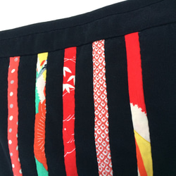 【送料無料】手縫いキルト　着物リメイクポーチバッグ　004 3枚目の画像