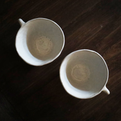 手彎馬克杯/紅土×白馬克杯茶杯 第7張的照片