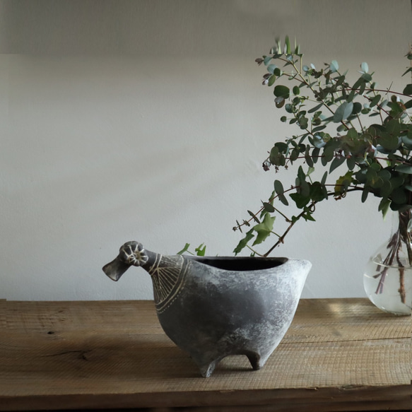 黒ひつじ / （中）植木鉢 2枚目の画像