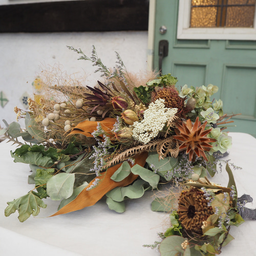 ドライフラワー natural スワッグ 約45cm