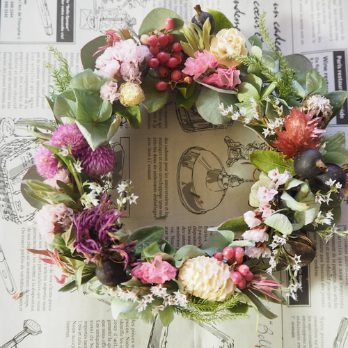 花材セット】ナチュラルドライフラワー リース用花材/クリスマス・冬の