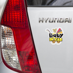 Baby In Car (嬰兒車) 個性文創磁鐵貼/警示安全車貼/不傷漆/文創創意車貼 第5張的照片