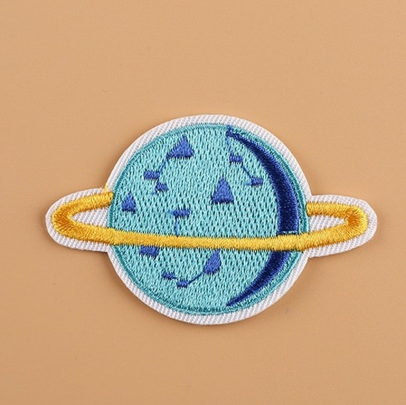 【全種類在庫あり】刺繍ワッペン ファンタジー　宇宙シリーズ 2枚目の画像