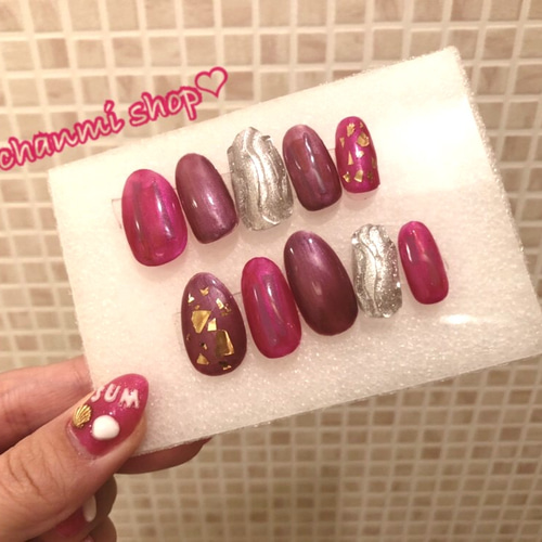 くすみローズカラー ニュアンスネイル❥❥❥ ネイルチップ（つけ爪